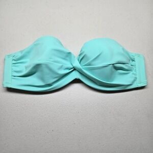 Victoria's Secret Women Bra 36B Blue Twist The Knockout Le Bandeau Bikini Top